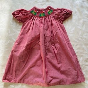 Toddler Smocked Christmas Dress